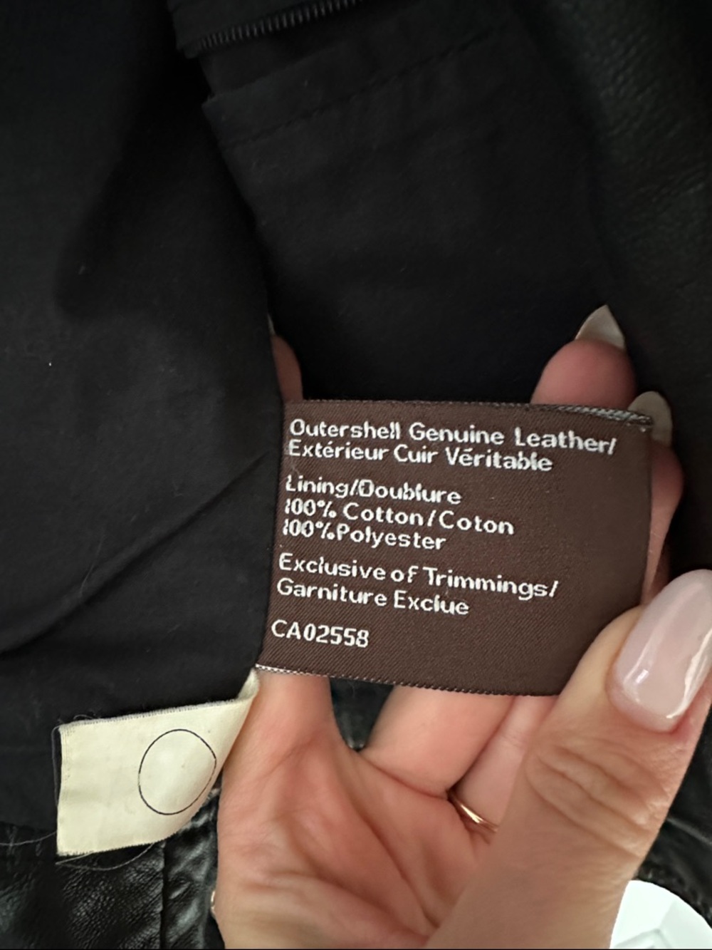 Danier Black Studded Asymmetrical Leather Moto Jacket - Picture 5 of 5
